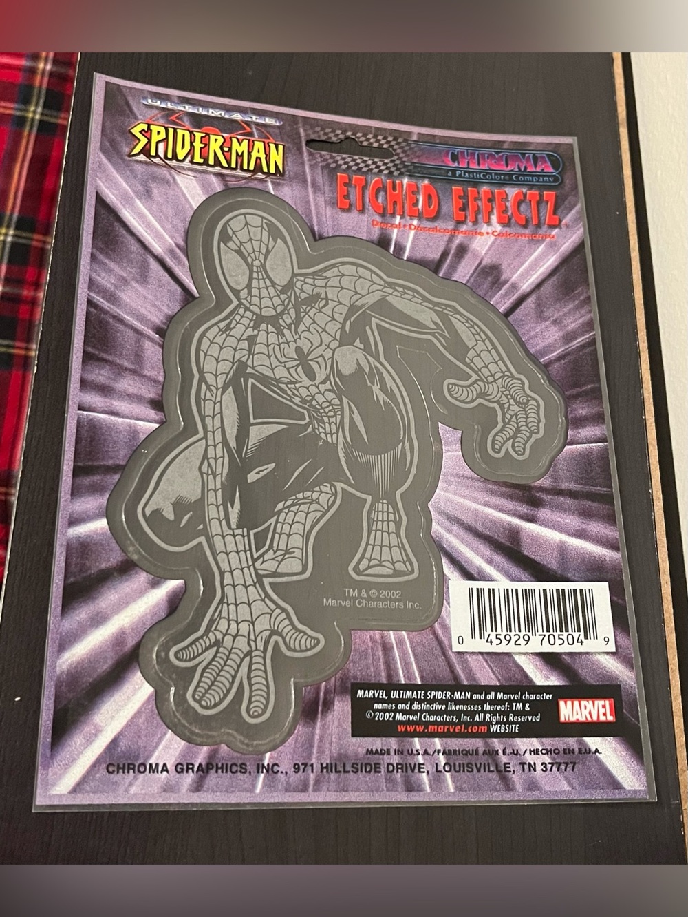 2002 Ultimate Spider-Man Marvel Etched Effectz Decals